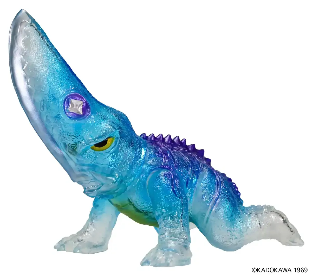 Ccp Middle Size Series Giant Evil Beast Guiron 1969 Clear Blue Vinyl Figure