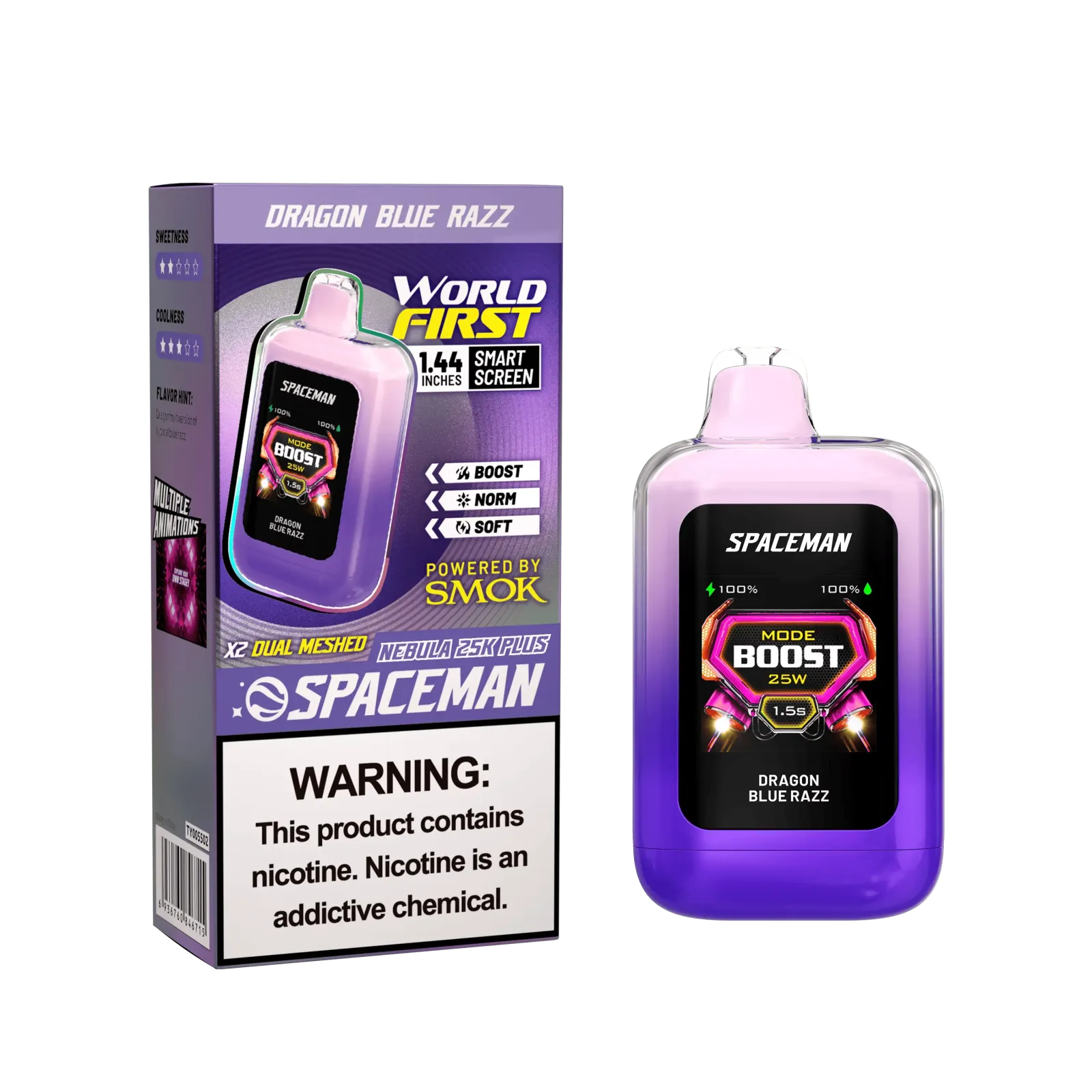 Dragon Blue Razz - Spaceman Nebula 25k Plus Disposable Vape