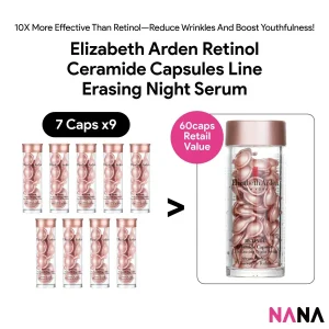 Elizabeth Arden Retinol Ceramide Capsules Line Erasing Night Serum Sample Pack (7 Capsules x 9/6/3)