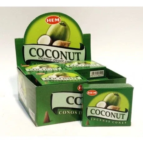 HEM - Coconut Incense Cones (10 Cones)