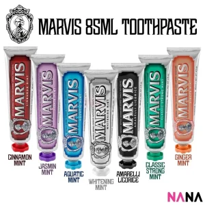 Marvis Whitening Anti-Tartar Toothpaste From Italy 85ml (Cinnamon Mint / Amarelli Licorice / Aquatic Mint / Jasmin Mint / Classic Strong Mint)