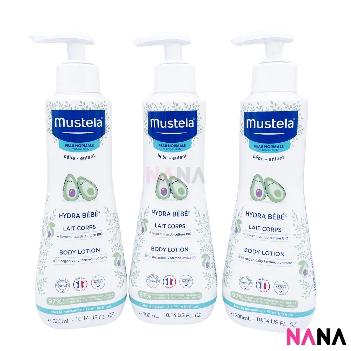 Mustela Hydra Bebe Body Lotion 300ml x3