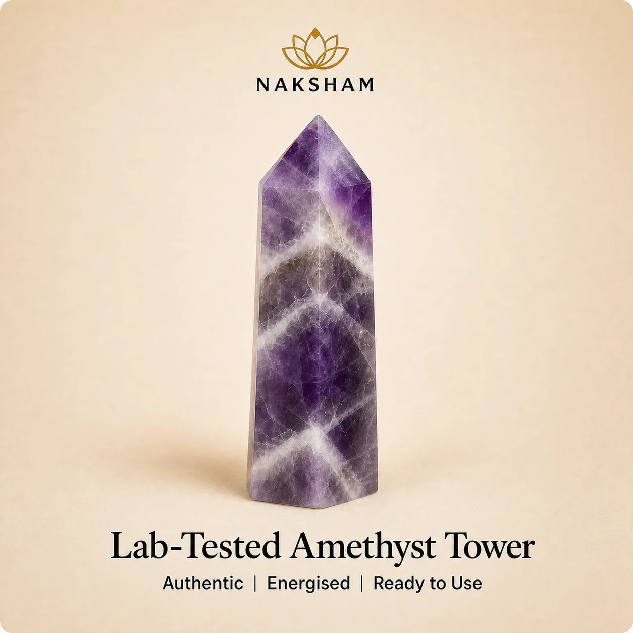 Naksham Amethyst Crystal Tower