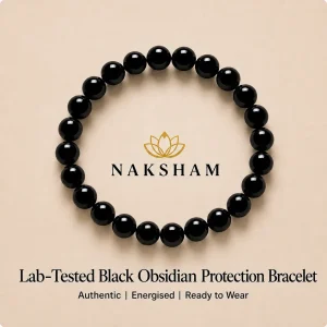 Naksham Black Obsidian Protection Bracelet