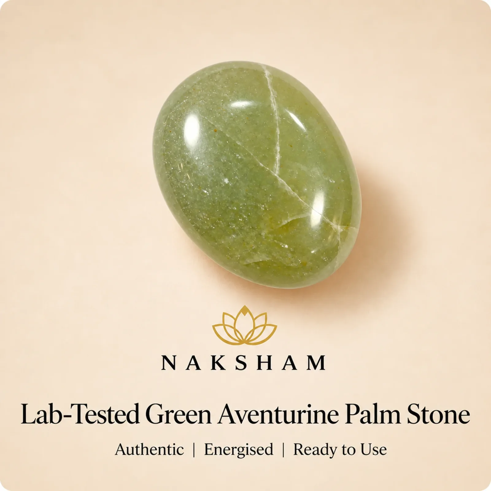 Naksham Green Aventurine Palm Stone