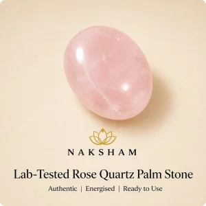 Naksham Rose Quartz Palm Stone