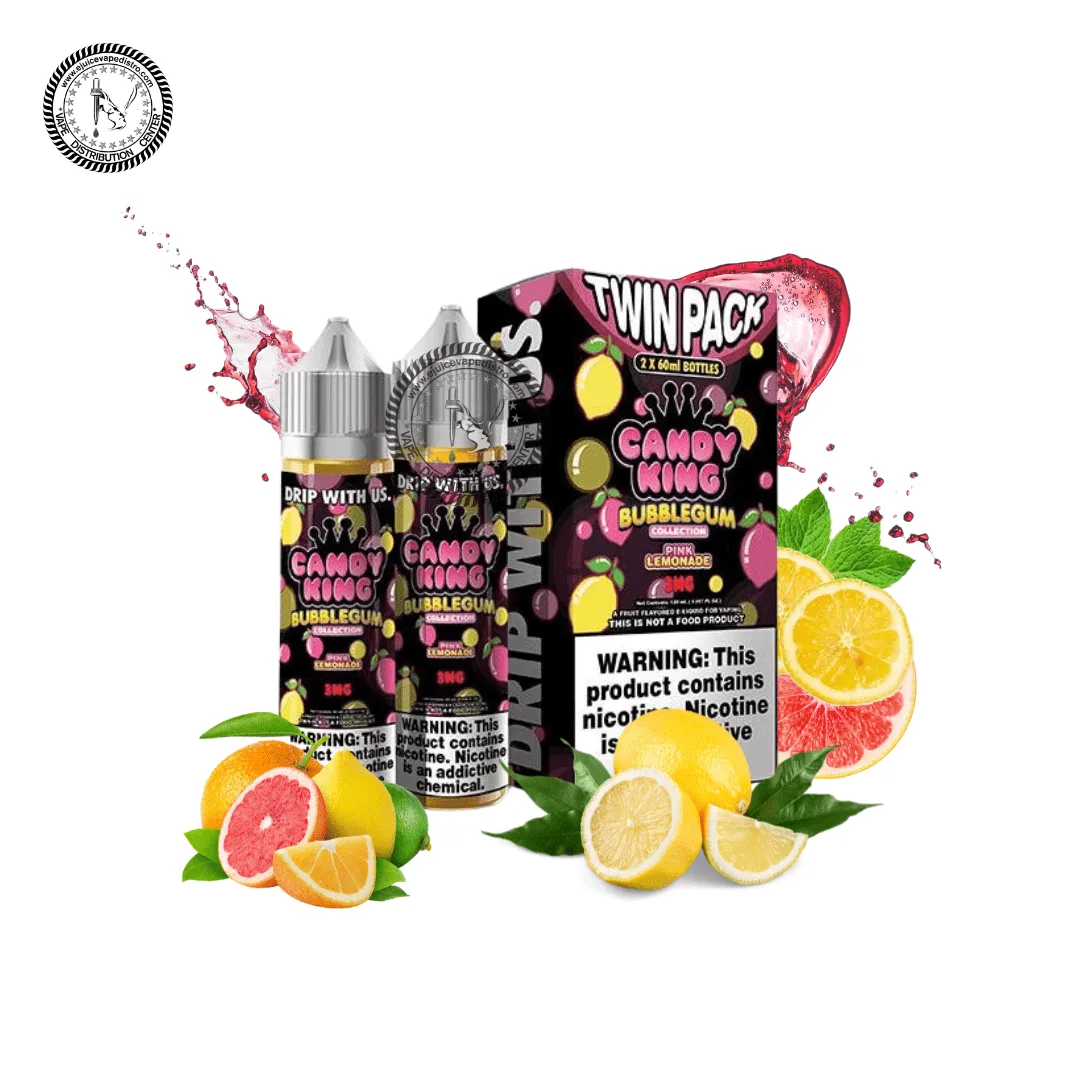 PINK LEMONADE BUBBLEGUM – CANDY KING E-LIQUID – 120ML