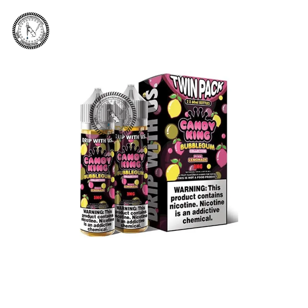 PINK LEMONADE BUBBLEGUM – CANDY KING E-LIQUID – 120ML - Image 2