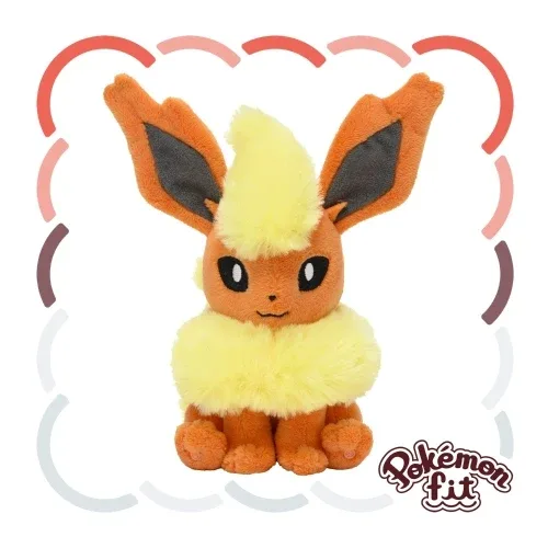 Pokemon Fit Flareon Plush Figure - Compact Shape Collectible