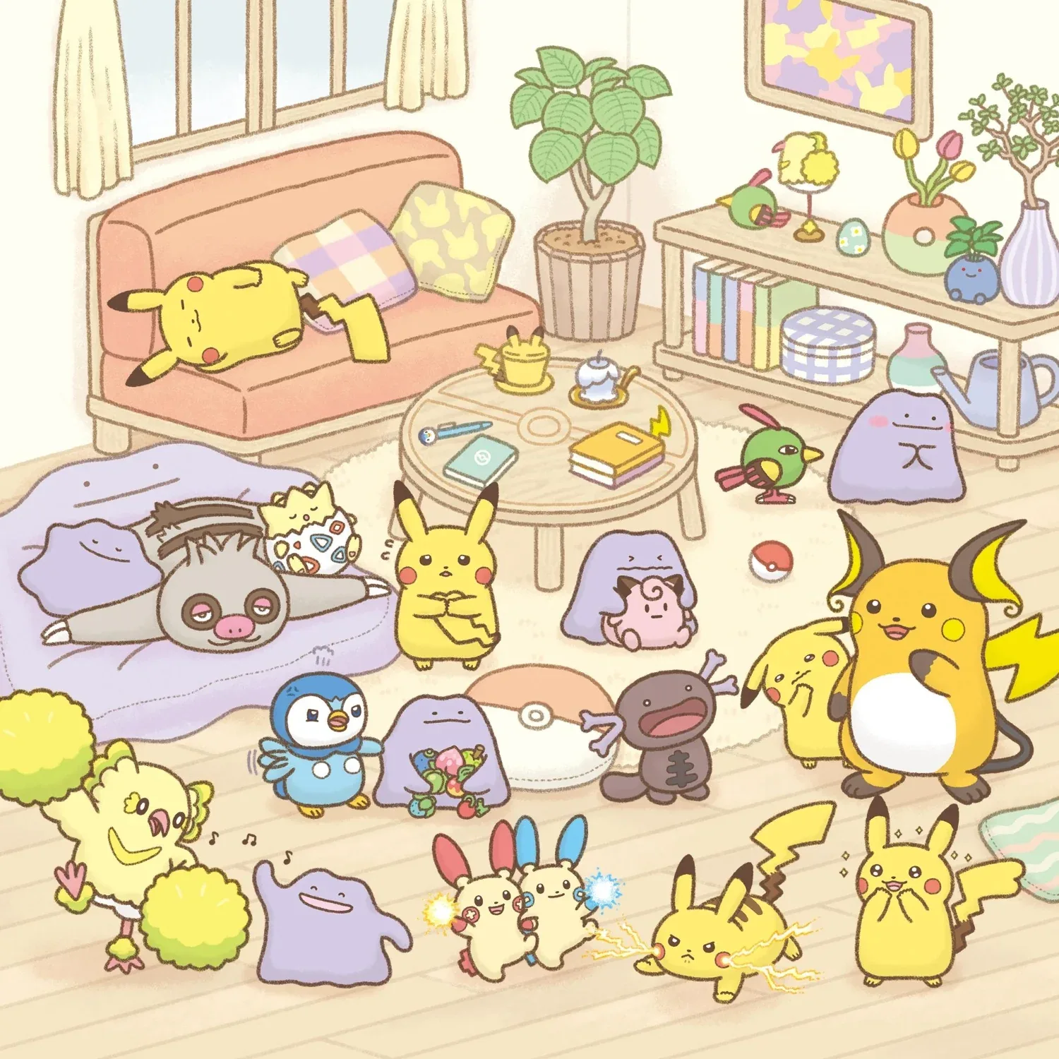 Pokemon Mascot Shy Pikachu Figure - Ten Poke Ten Colors Collection - Image 2