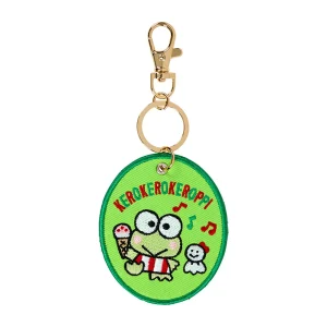 Sanrio Kerokerokeroppi Embroidered Patch Keychain Polyester Steel 1st Edition