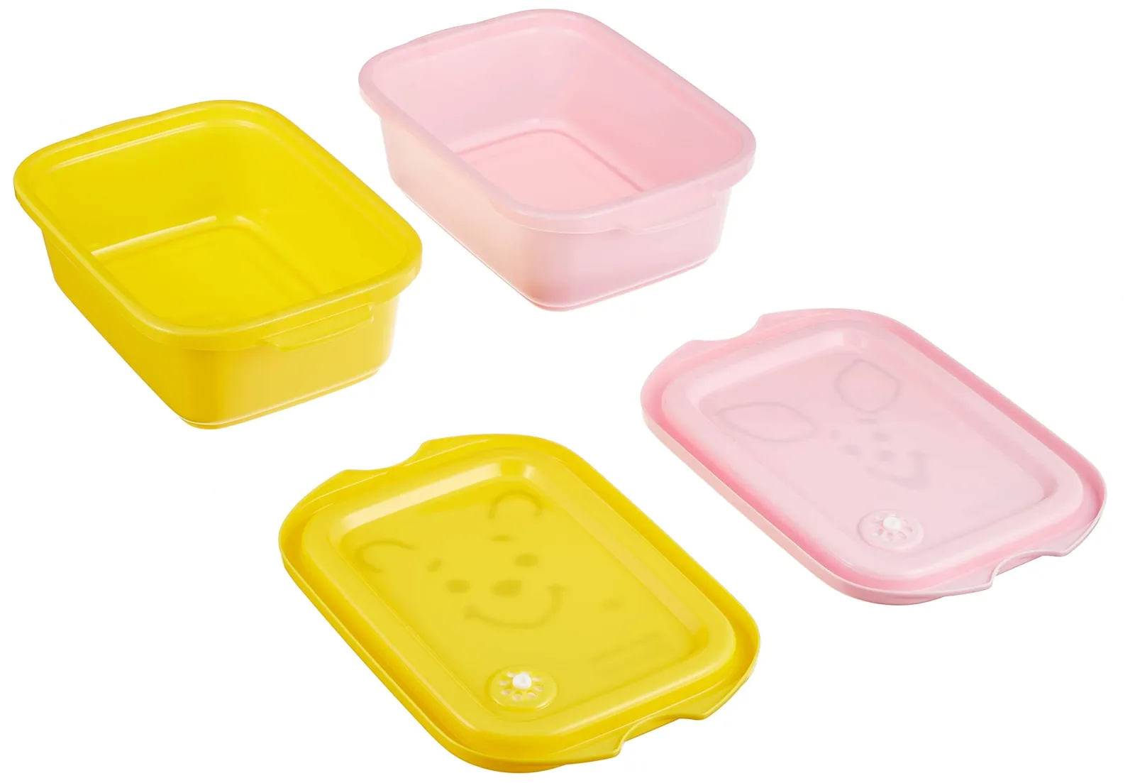 Skater 500Ml Sealable Container 2-Pack Winnie The Pooh Face Disney Japan - Image 2