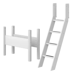 Slanting Ladder and Legs for High Bed 143 cm, 90 cm, White