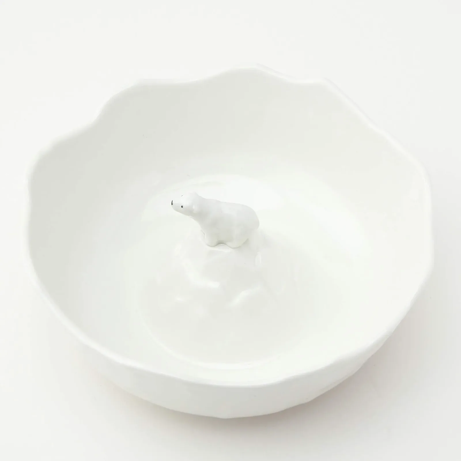 Sun Art Arctic Polar Bear Somen Bowl Medium 20Cm White Tableware - Image 2