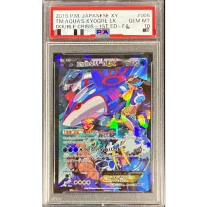 Team Aqua's Kyogre EX Double Crisis 006/034 PSA10 Japanese Pokémon Card