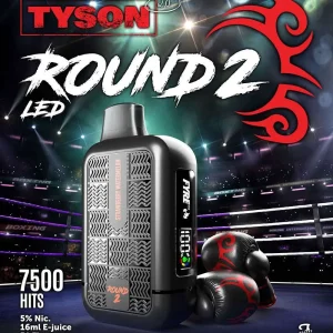 Tyson 2.0 “ROUND 2” Heavy Weight Rechargeable Disposable Device – 7500 Puffs