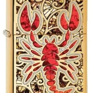 Zippo Lighter - Scorpion Shell High Polish Brass