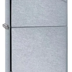 Zippo Lighter - Vintage Street Chrome w/ Slashes